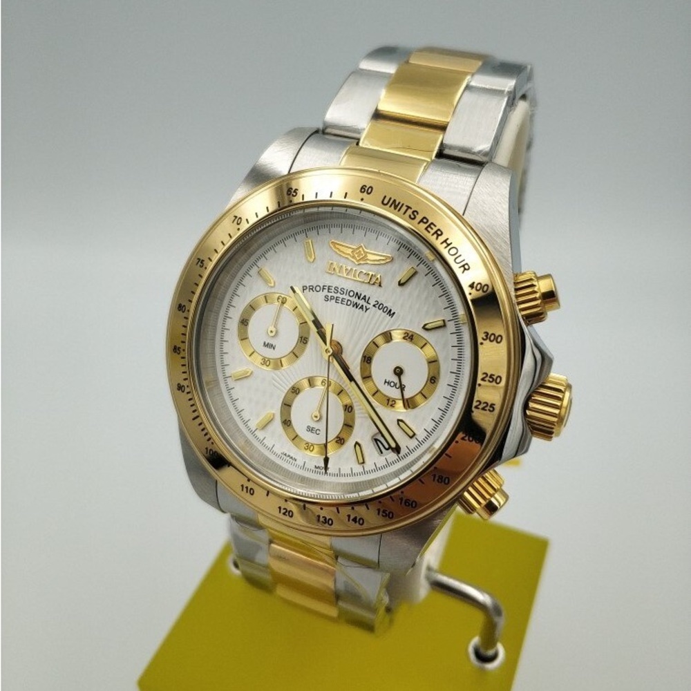 Invicta 9212 Professional 200m Speedway Chronograph 39.5mm Steel/Gold